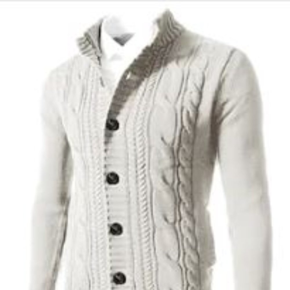 NEO Unisex Cardigan White Sweater